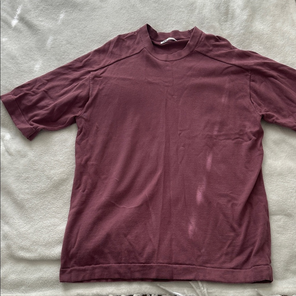 Zara Plum Crew Neck T-Shirt